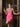Lace Embroidery Sparkly Boned Mini Prom Dress - Hot Pink