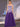 Square Lace Embroidery Boned A-Line Prom Dress - Purple