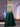Square Lace Embroidery Boned A-Line Prom Dress - Emerald Green
