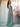 One Shoulder Tulle A-Line Bridesmaid Dress With Slit - Peacock Blue