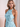 Halter A-Line Backless Floral Chiffon Long Bridesmaid Dress - Blue Floral