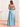 Halter A-Line Backless Floral Chiffon Long Bridesmaid Dress - Blue Floral