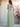Ruffle Deep V-Neck A-Line Ankel Chiffon Bridesmaid Dress - Sage Green