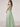 V-Neck A-Line Ankel Bridesmaid Dress With Split - Sage Green