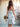 Knee Length A-Line Floral Printing Backless Chiffon Bridesmaid Dress - Baby Blue Floral