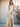 Square Satin Backless Bow Floor Length Split Bridesmaid Dress - Sage Green