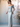 Off Shoulder Cross Floor Length Bridesmaid Dress With Split - Baby Blue