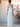 Off Shoulder Cross Floor Length Bridesmaid Dress With Split - Baby Blue