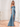 Off Shoulder Boned Bridesmaid Dress With Waist Drop - Baby Blue