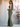 Halter Sheath Backless Bridesmaid Dress With Slit - Sage Green