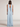 Halter Satin Sheath Bridesmaid Dress With Slit - Baby Blue