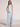 Halter Satin Sheath Bridesmaid Dress With Slit - Baby Blue
