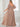 Half Sleeves V-Neck Pleated Sparkly Bridesmaid Dress - Burnt Orange