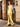 One Shoulder Bodice Elegant Sheath Prom Dress With Split - Yellow