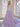 3D Rose Waist Strapless Tiered Ball Gown Evening Dress - Lavender