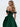 Off Shoulder 3D Rose Pick Up Satin Ball Gown Evening Dress - Emerald Green