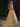 Spaghetti Straps Bodice Ball Gown Evening Dress - Gold
