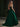 Spaghetti Straps Bodice Ball Gown Evening Dress - Emerald Green