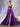 Sheer Bodice Boned Hot Fix A-Line Prom Dress - Purple