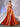 Sheer Bodice Boned Hot Fix A-Line Prom Dress - Orange