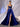 Sheer Bodice Boned Hot Fix A-Line Prom Dress - Royal Blue