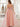 Lace Embroidery Deep V Neck Prom Dress Long - Pink