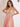 Lace Embroidery Deep V Neck Prom Dress Long - Pink