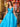 Deep V-Neck Beaded Lace Embroidery Ball Gown Prom Dress Long - Blue