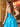 Deep V-Neck Beaded Lace Embroidery Ball Gown Prom Dress Long - Blue