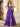 Leaf Lace Illusion Bodice Long Ball Gown Prom Dress With Slit - Purple