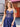 Illusion Bodice Beaded Spaghetti Strap A-Line Slit Prom Dress - Navy Blue