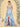 Off Shoulder Deep V-Neck A-Line Evening Dress With Ruffle - Baby Blue