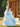 Flower Appliqued Corset Top Lace Layered Tiered Ball Gown Prom Dress - Baby Blue