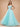 Luxury Beaded Sheer Bodice Ball Gown Prom Dress - Baby Blue