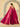 Cut Front Chiffon Draped Bridesmaid Dress With Drop Train - Fuchsia