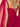 Cut Front Chiffon Draped Bridesmaid Dress With Drop Train - Fuchsia