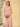 Asymmetrical Neck One Shoulder Chiffon Bridesmaid Dress With Split - Blush Pink