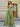 Deep V-Neck Boned Top Satin A-Line Long Prom Dress With Pocket - Sage Green