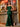 Lace Embroidery Boned Pleat Strapless Mermaid Prom Dress - Emerald Green