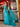 Long Sleeve Dubai Luxury Beaded Mermaid Evening Dress - Blue