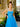 Square Lace Embroidery Ball Gown Prom Dress - Blue