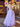 Square Lace Embroidery Ball Gown Prom Dress - Lavender