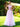 Square Lace Embroidery Ball Gown Prom Dress - Pink