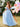 Sparkly Lace Removable Sleeves Ball Gown Prom Dress - Dusty Blue