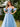 Sparkly Lace Removable Sleeves Ball Gown Prom Dress - Dusty Blue