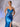 Sheer Bodice Lace Embroidery Boned Mermaid Prom Dress - Blue