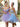 3D Rose Boned Off Shoulder Mini Ball Gown Prom Dress - Lilac
