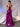 3D Rose Sheer Bodice Boned Satin Mermaid Prom Dress Long - Purple