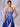 Lace Embroidery V Neck Prom Dress With Slit - Royal Blue