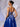 Lace Embroidery V Neck Prom Dress With Slit - Royal Blue